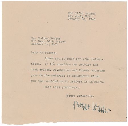 Lot #702 Bruno Walter Letters - Image 5