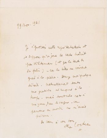 Lot #627 Jean Cocteau - Image 1