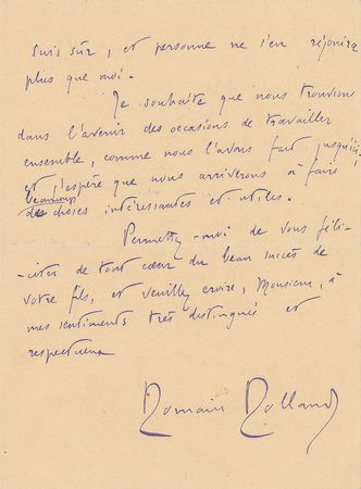 Lot #604 Romain Rolland Handwritten Letter Signed - Image 3