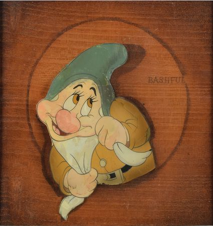 Lot #559 Bashful production cel from Snow White and the Seven Dwarfs Production Cel - Image 2
