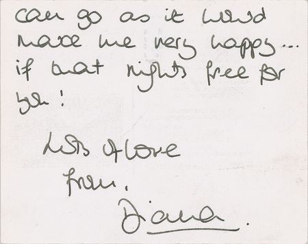 Lot #381 Princess Diana: Diana sends tickets for Falstaff at Covent Garden - Image 2