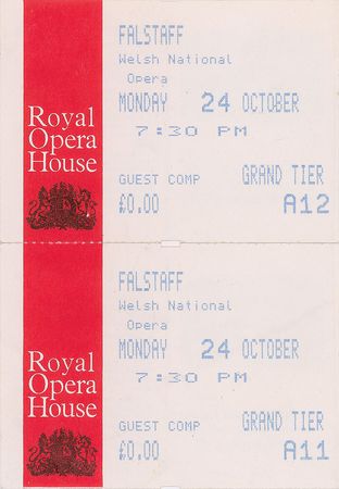 Lot #381 Princess Diana: Diana sends tickets for Falstaff at Covent Garden - Image 3