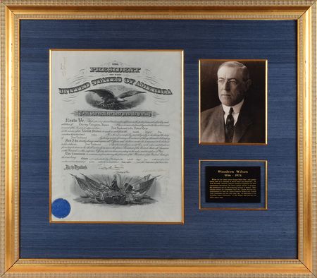 Lot #211 Woodrow Wilson Signed Document - Image 1