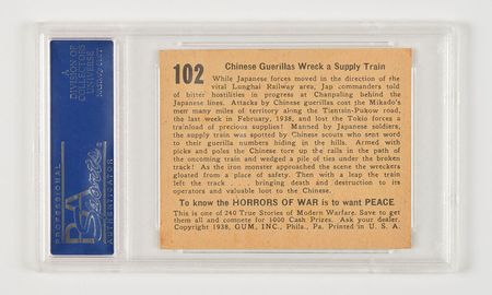 Lot #52 1938 Gum Inc. 'Horrors of War' Card Collection: Desirable collection of 1938 Horrors of War bubblegum cards - Image 55
