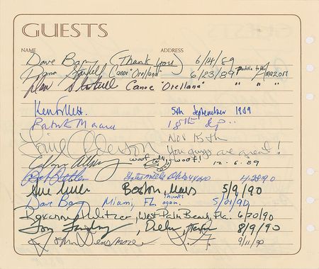 Lot #569 Celebrity Guest Book Page Signatures - Image 2
