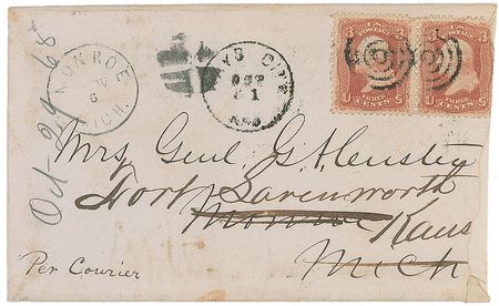Lot #42 George A. Custer: Property stamp for the 7th Cavalry?plus a scarce autograph of its illustrious commander - Image 4