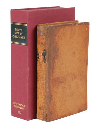 Lot #195 James A. Garfield: Garfield’s signed personal copy of Paley’s View of the Evidences of Christianity - Image 3