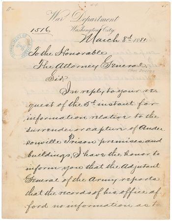 Lot #38 Alexander Ramsey - Image 1