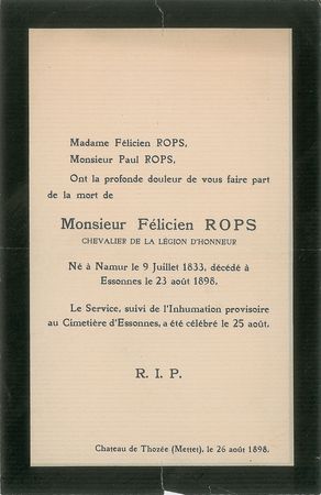 Lot #527 Félicien Rops Handwritten Letter Signed - Image 3