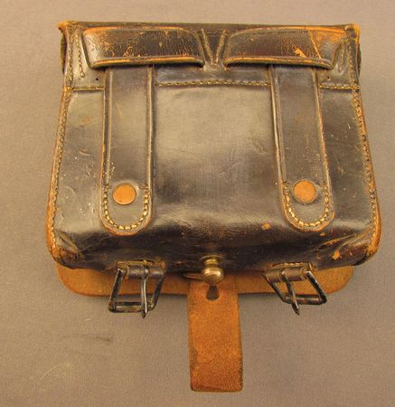Lot #135 Civil War 1861 Cartridge Box by Decrow of Bangor, Maine Cartridge Box - Image 2