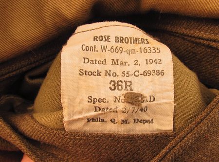 Lot #146  WWII US Army Enlisted Man's Service Jacket - Image 6