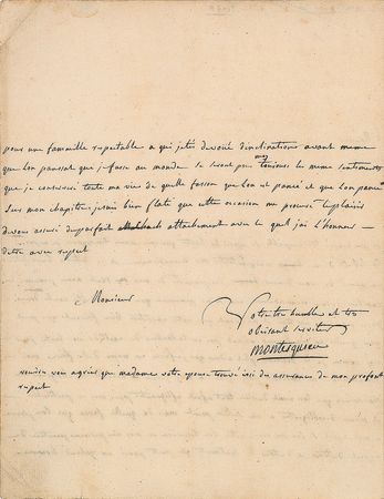 Lot #349 Montesquieu: The rare French Enlightenment philosopher - Image 2