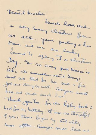 Lot #591 Ernest Hemingway: Christmas with the Hemingways—a letter from 