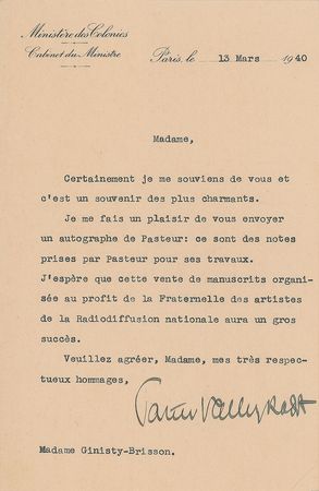 Lot #337 Louis Pasteur: Notes taken by Pasteur for his work - Image 2