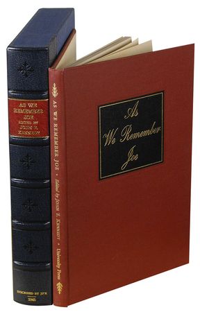 Lot #240 John F. Kennedy: Ultra-rare inscribed edition of As We Remember Joe, printed in 1945, with even more rare original dust jacket - Image 2