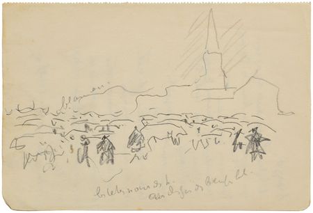 Lot #529 Paul Signac Sketch - Image 1