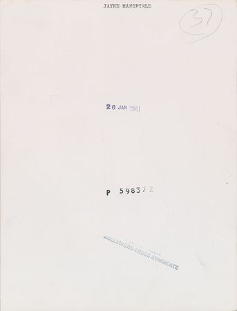 Lot #824 Jayne Mansfield Original Photograph - Image 2