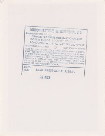 Lot #2470  Prince 1986 Parade Tour Original Vintage Photograph - Image 3