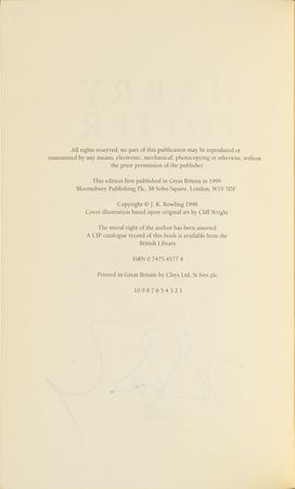 Lot #5388 J. K. Rowling Signed Complete 'Harry Potter' Deluxe Book Set - Image 4