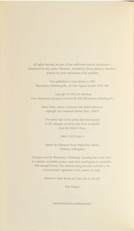 Lot #5388 J. K. Rowling Signed Complete 'Harry Potter' Deluxe Book Set - Image 10