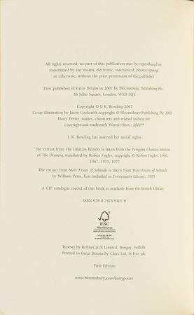 Lot #5388 J. K. Rowling Signed Complete 'Harry Potter' Deluxe Book Set - Image 15