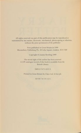 Lot #5385 J. K. Rowling Signed 'Harry Potter and the Prisoner of Azkaban' Book - Image 2