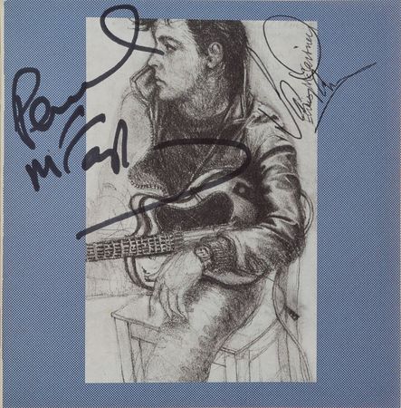 Lot #5053 Paul McCartney and David Gilmour Signed Press Pack - Image 1