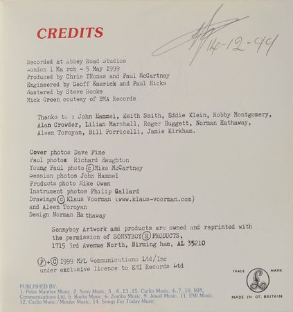 Lot #5053 Paul McCartney and David Gilmour Signed Press Pack - Image 3