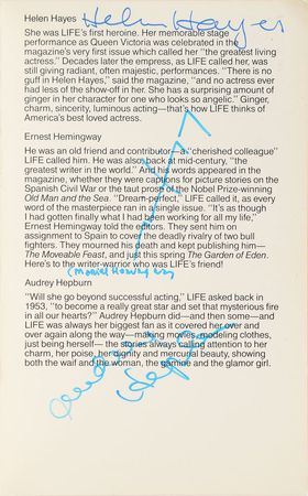 Lot #5321 Audrey Hepburn and the LIFE Legend Awards - Image 1