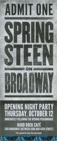 Lot #5191 Bruce Springsteen Signed Playbill - Image 2