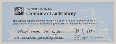Lot #5463  Titanic Ticket Prop - Image 2
