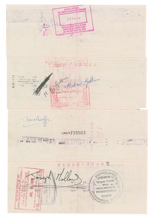 Lot #5162  Badfinger Group of (4) Signed Checks - Image 1