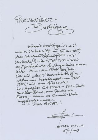 Lot #5102 The Doors Signed Photograph - Image 2