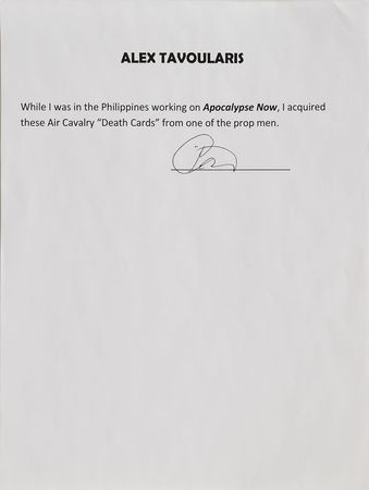 Lot #5436  Apocalypse Now Air Cavalry Death Card Prop - Image 3