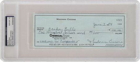 Lot #5228  Madonna Signed Check - Image 1