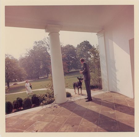 Lot #5565 John F. Kennedy and Clipper Original Vintage Photograph by Cecil Stoughton - Image 1