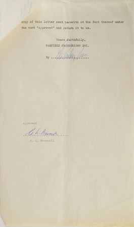 Lot #5374 Cubby Broccoli Signed Dr. No Contract - Image 2