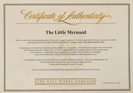 Lot #5498 Ariel and Flounder production cel from The Little Mermaid - Image 3