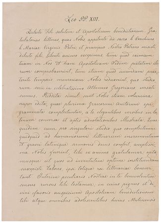 Lot #283 Pope Leo XIII Signed Letter - Image 1