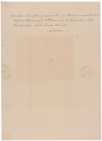 Lot #283 Pope Leo XIII Signed Letter - Image 2