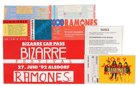 Lot #819 Ramones Tickets - Image 1