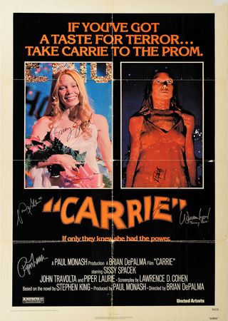 Lot #18 Carrie Cast and Stephen King Signed Poster