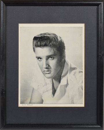 Lot #699 Elvis Presley: Signed at the Memphis Fairgrounds in the early '60s - Image 1