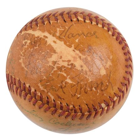 Lot #995 Baseball Hall of Famers: Rare assemblage of baseball legends, highlighted by Ty Cobb, Tris Speaker, and Jimmie Foxx - Image 2