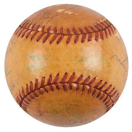 Lot #995 Baseball Hall of Famers: Rare assemblage of baseball legends, highlighted by Ty Cobb, Tris Speaker, and Jimmie Foxx - Image 6