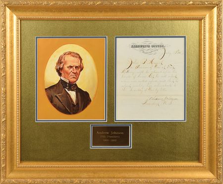Lot #147 Andrew Johnson: Johnson approves the parole of 