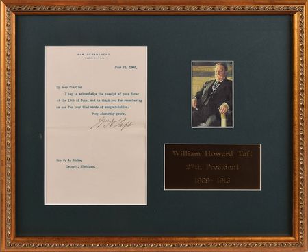 Lot #235 William H. Taft Typed Letter Signed - Image 1