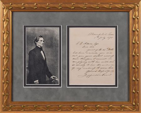 Lot #404 Jefferson Davis Handwritten Letter Signed - Image 1