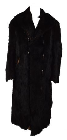 Lot #319 Indian Wars-Era Bearskin Coat, Gauntlets, and Hat: Indian Wars-era bearskin coat and accoutrements - Image 1