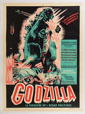 Lot #30 Godzilla Poster: Dramatic 1957 Godzilla